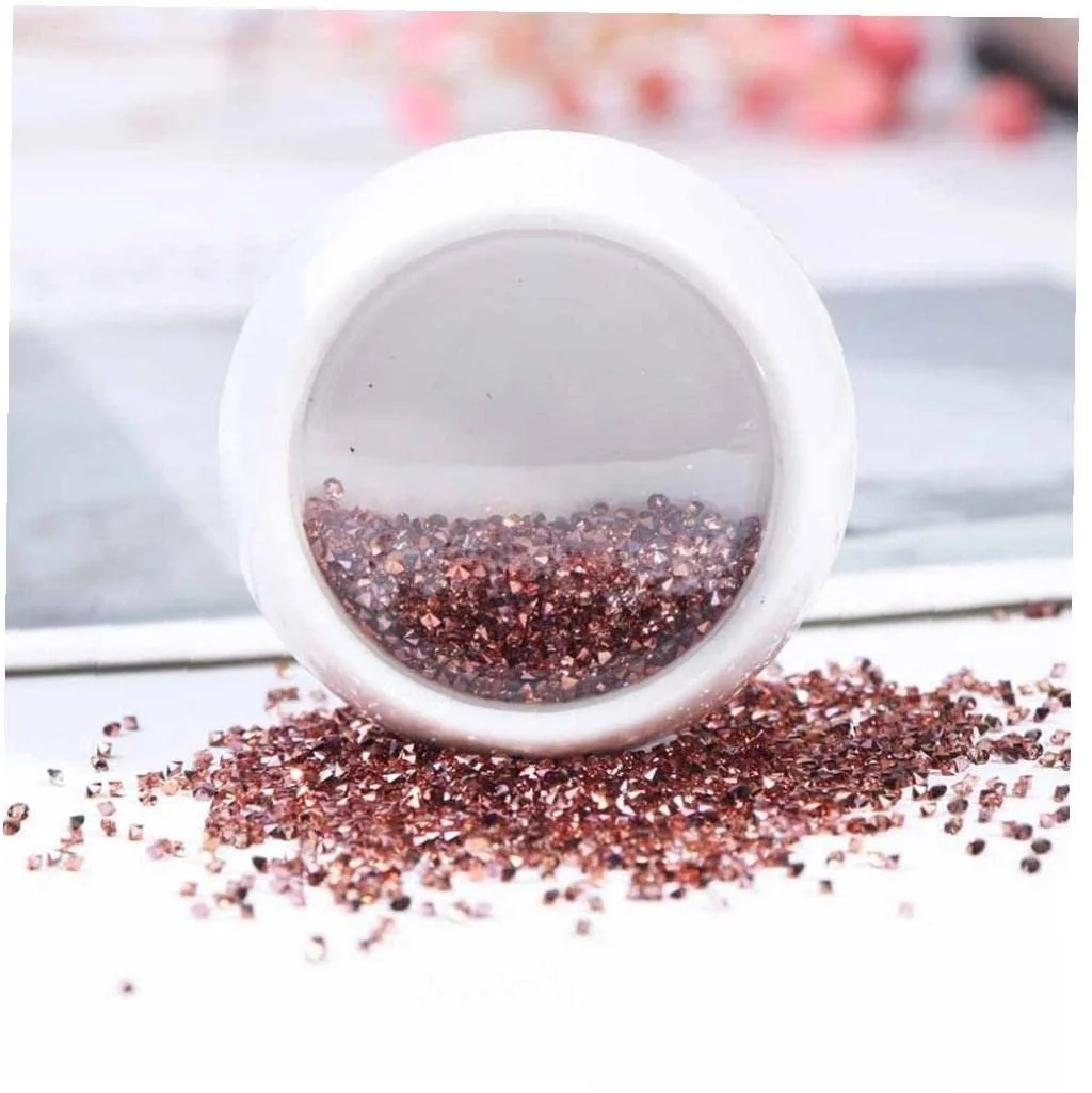 Стразы для ногтей Кристалл Циркон Блестки Мини-бусины для дизайна ногтей 1.2 мм Розовый, фото №8