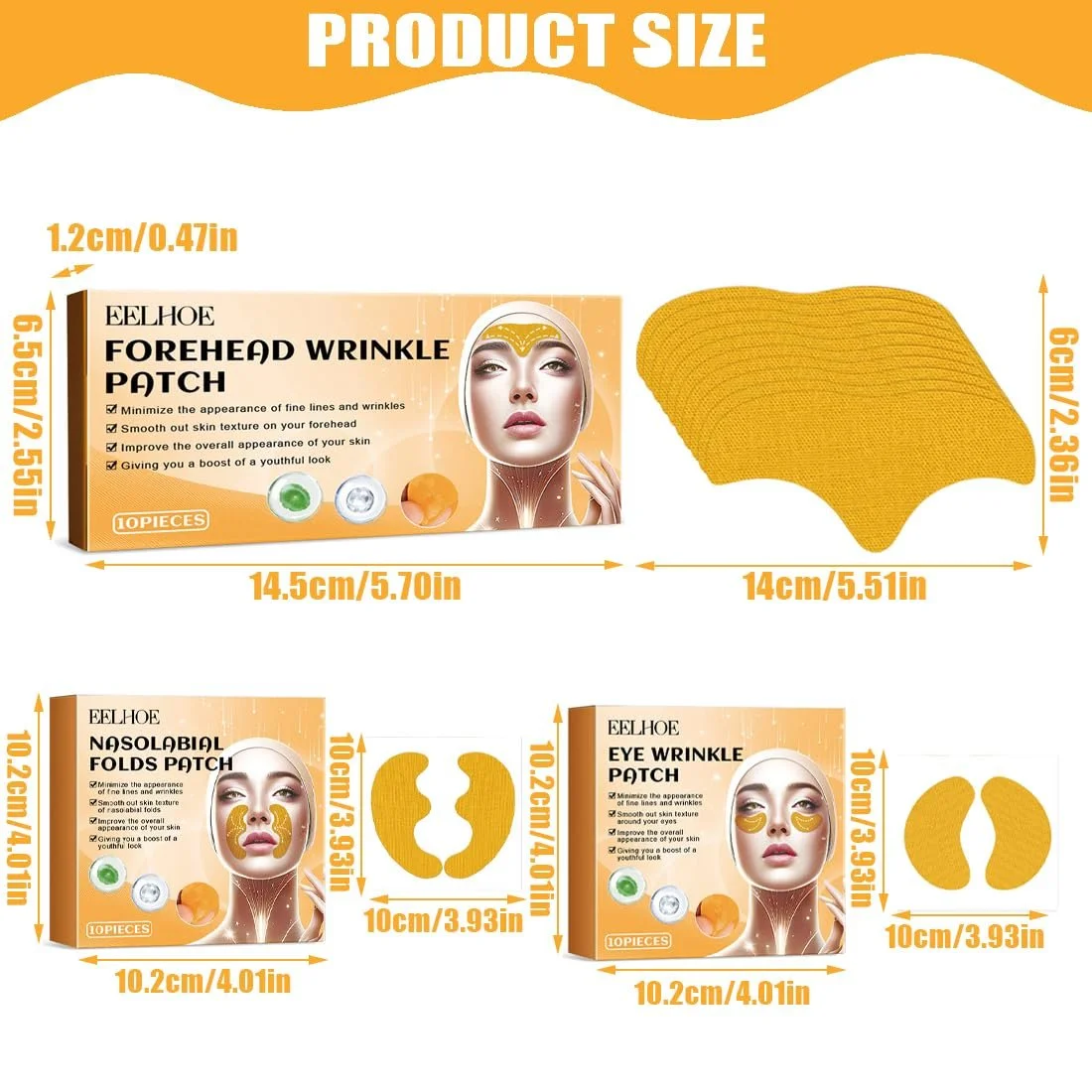 Пластирі для обличчя Fr0wnies Apricot Pads, стрічка для підтяжки обличчя, 30 шт, фото №2