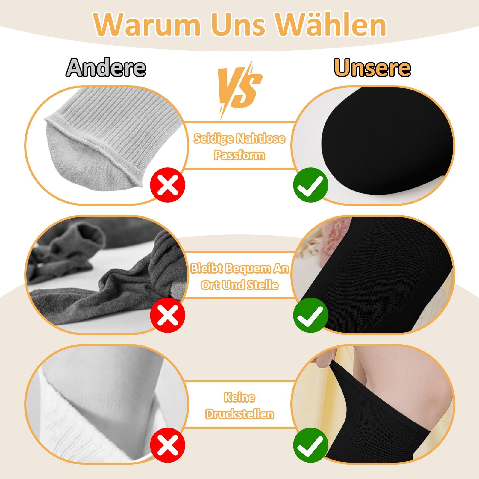 Гольфы ZAKASA для мужчин и женщин, хлопок: длинные чулки, гольфы с комфортным поясом, бесшовные, 4 пары, фото №4