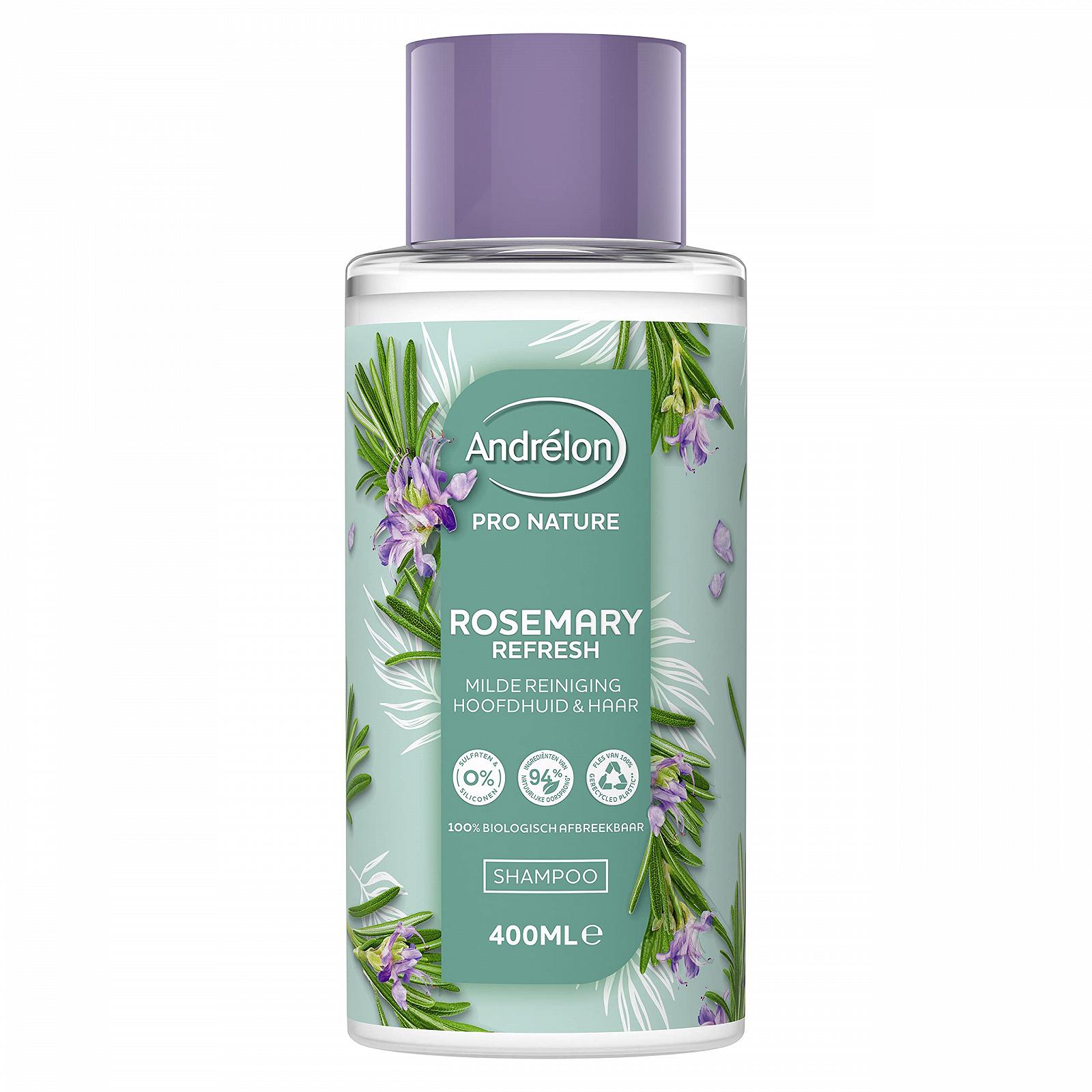 Шампунь Andrélon Pro Nature Rosemary Refresh для делікатного очищення шкіри голови та волосся - 400 мл, фото №1