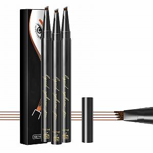 Олівець для брів Magic Microblading 3D Eyebrow 4 Fork Tip Tattoo 3 Pieces Light Brown - Фото 1