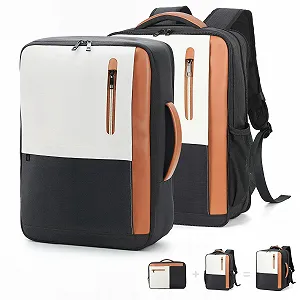 Рюкзак для ноутбука 2-в-1 Lekespring Hand Luggage 17.3 дюймів Розширюваний Бежевий - Фото 1