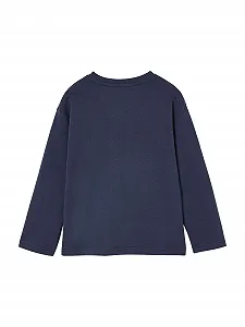 Сорочка з довгими рукавами Vertbaudet для хлопчиків з двосторонніми паєтками synthetic.ua - Фото 1