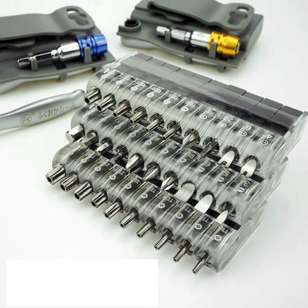 Набір викруток Mini 10 в 1 Torx Реверсивний Викрутка з плоскою, трикутною для окулярів, годинників, електроніки, телефону, фото №3