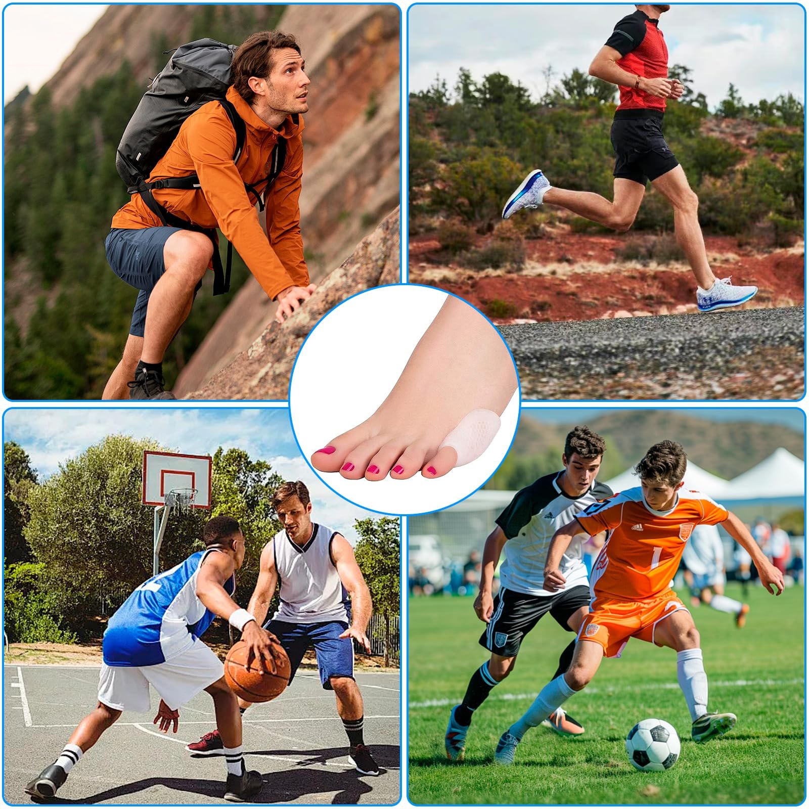 Коректор великого пальця стопи White 8 шт з роздільником, захисні накладки для мізинця, фото №6