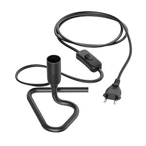 Настільна лампа ledscom.de Trin з вилкою та вимикачем лампою E14 458лм Чорна/Золота synthetic.ua - Фото 1