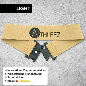 Еспандер стрічковий ATHLEEZ Mini Clip Band з магнітною застібкою 5 кг бежевий synthetic.ua - Фото 1