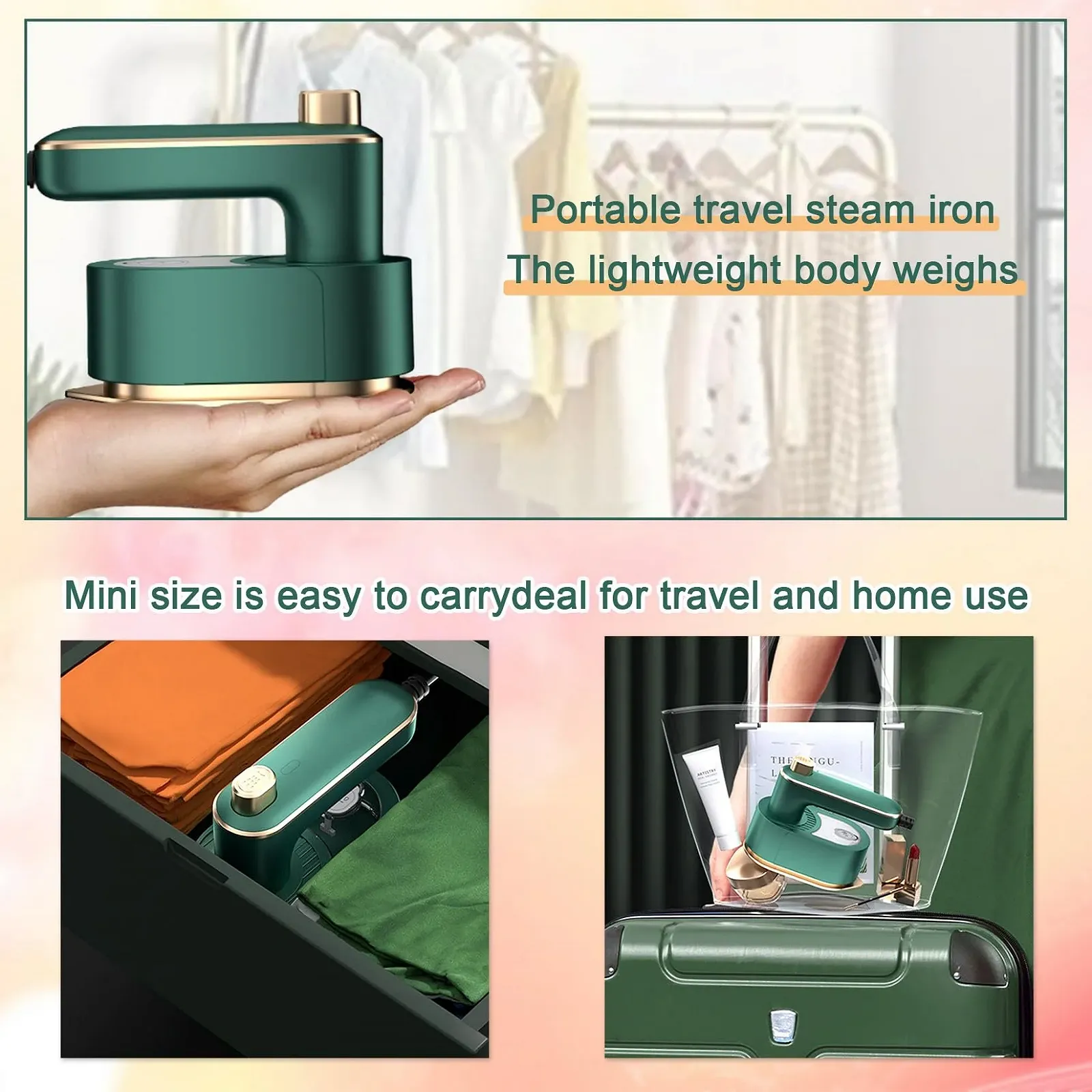 Дорожня парова праска Idota Travel Iron Mini 50 мл, фото №6