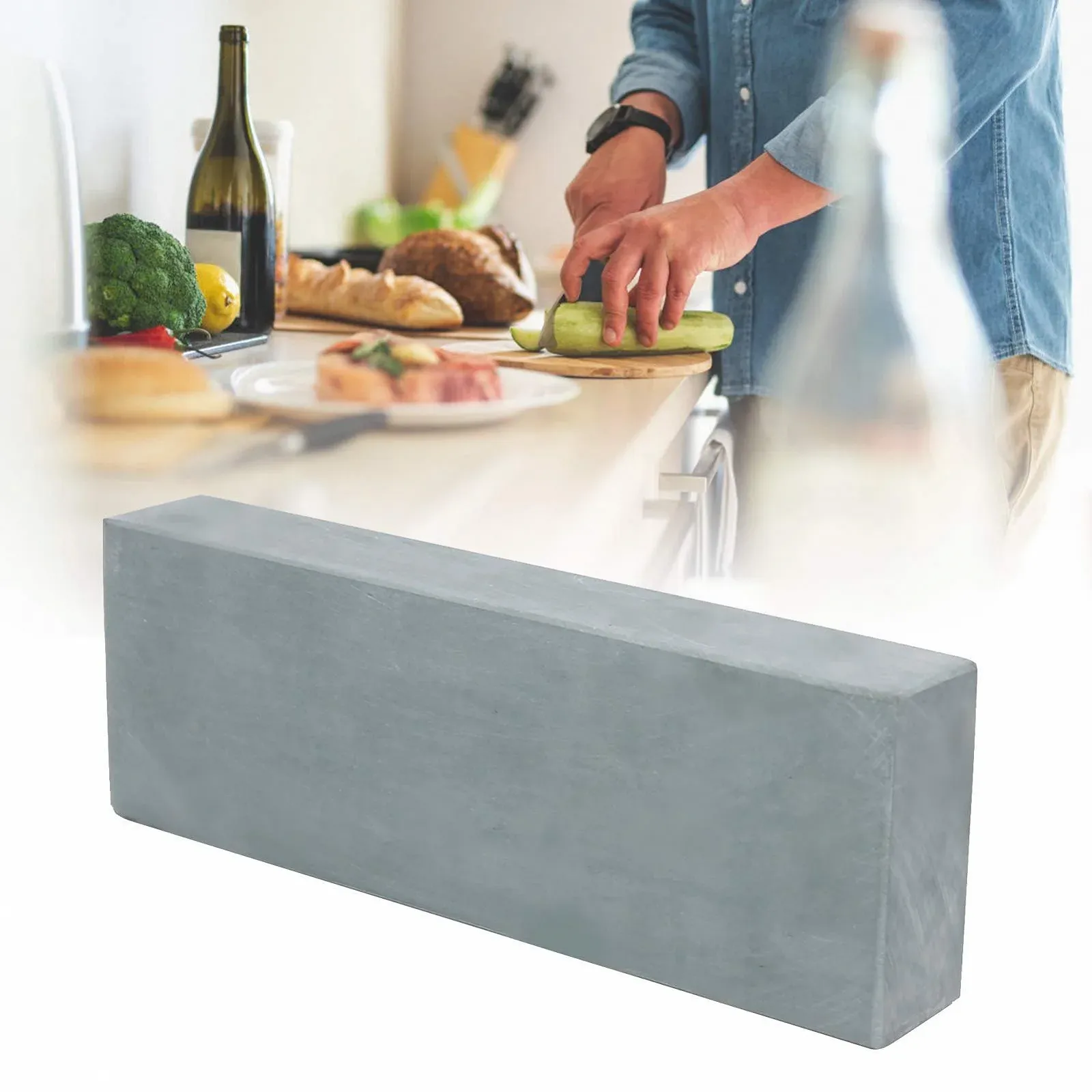 Точильний камінь Denash 5000 Grit для кухонних ножів та ножиць портативний природний камінь, фото №7