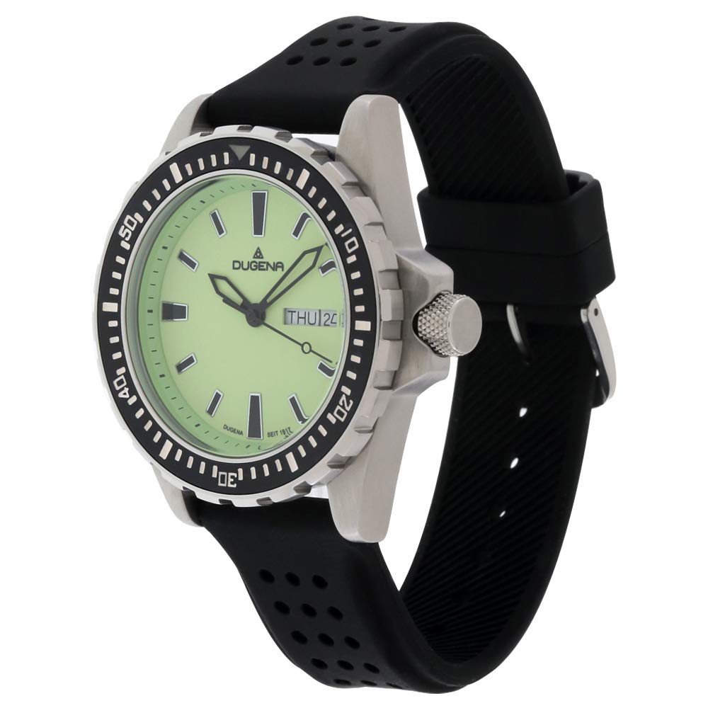 Мужские часы Dugena Divers Friend Кварцевые Нержавеющая сталь Минеральное стекло Силиконовый ремешок Пряжка 20 Бар, фото №3