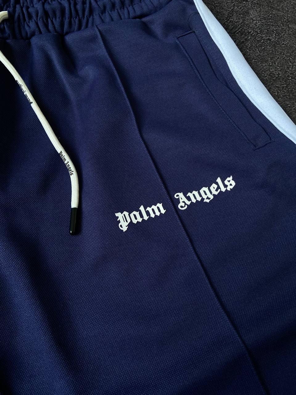 Брендовые пляжные мужские шорты Palm Angels Lux синие, фото №2 Брендовые пляжные мужские шорты Palm Angels Lux синие, фото №2