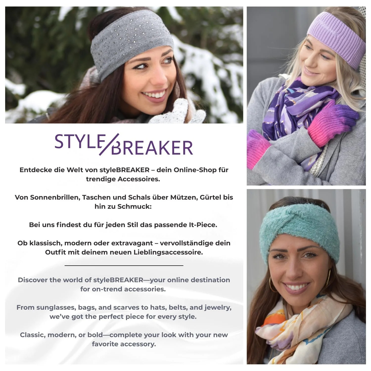 В'язана Пов'язка styleBREAKER з Бісером, фото №7 В'язана Пов'язка styleBREAKER з Бісером, фото №7