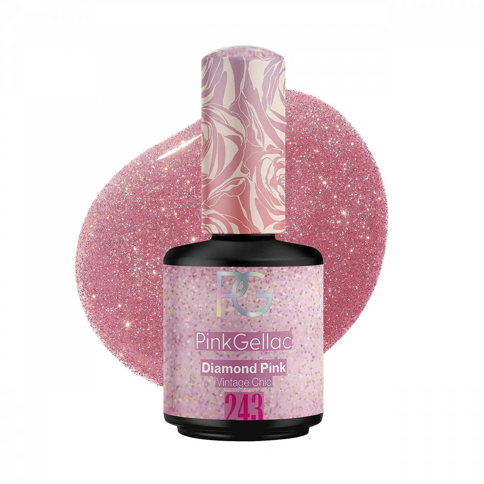 Гель-лак Pink Gellac 243 Diamond Pink, 15 мл, розовый, фото №1 Гель-лак Pink Gellac 243 Diamond Pink, 15 мл, розовый, фото №1