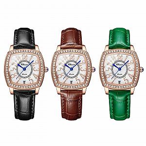 Женские Аналоговые Кварцевые Часы JewelryWe Классические Элегантные Прямоугольные/Круглые Календарь даты Водонепроницаемые 30 м Деловые Повседневные Часы с Кожаным Ремешком - Фото 1