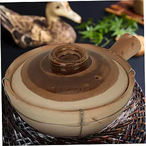 Кастрюля Ciieeo Terracotta Dutch Oven с толстой ручкой для азиатских блюд Terracotta synthetic.ua - Фото 1