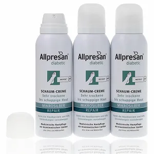 Пінка для ніг Allpresan Diabetic Micro Silver + Repair 125 мл 3 шт. synthetic.ua - Фото 1