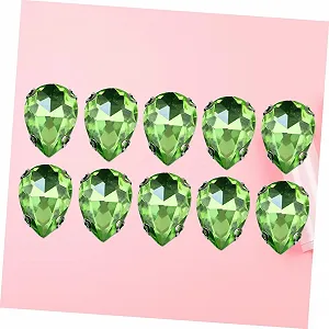 Стразы Капля Tofficu для одежды, зеленые, 50 шт synthetic.ua - Фото 1