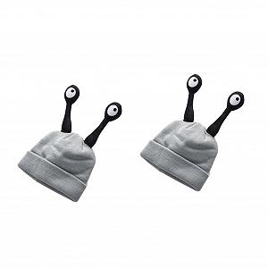 Вязаная Шапка WRITWAA Детская Улитка Beanie 2шт Вязаные Для Детей Светло-Серый - Фото 1