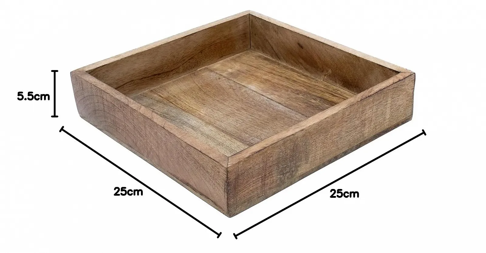 Піднос Mango Квадратний 25 см Дерев'яний Натуральний, фото №5