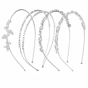 Набор из 4 обручей на голову с искусственными бриллиантами. - Фото 1