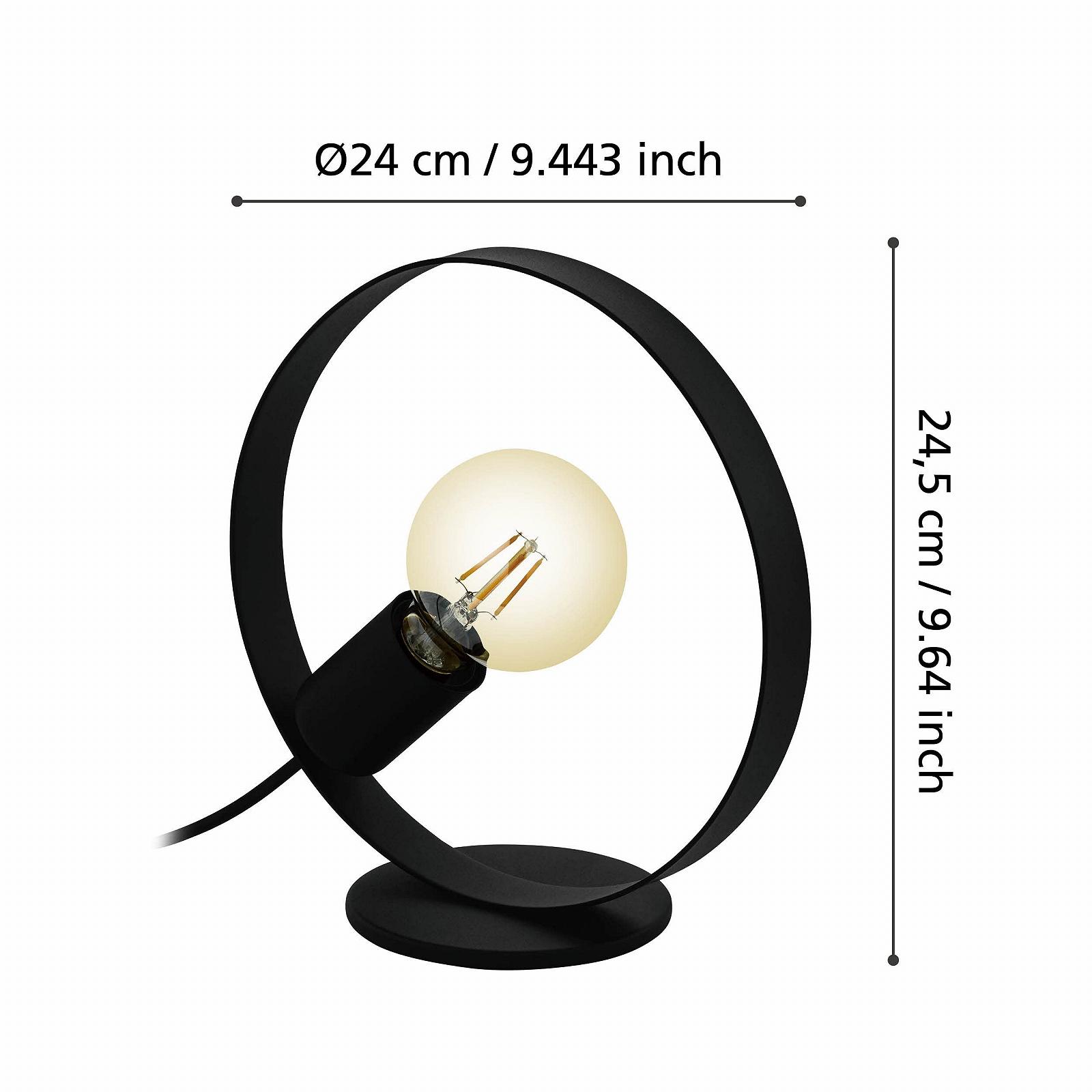 Настільна лампа EGLO Frijolas Industrial Minimalist Metal Black E27, фото №6