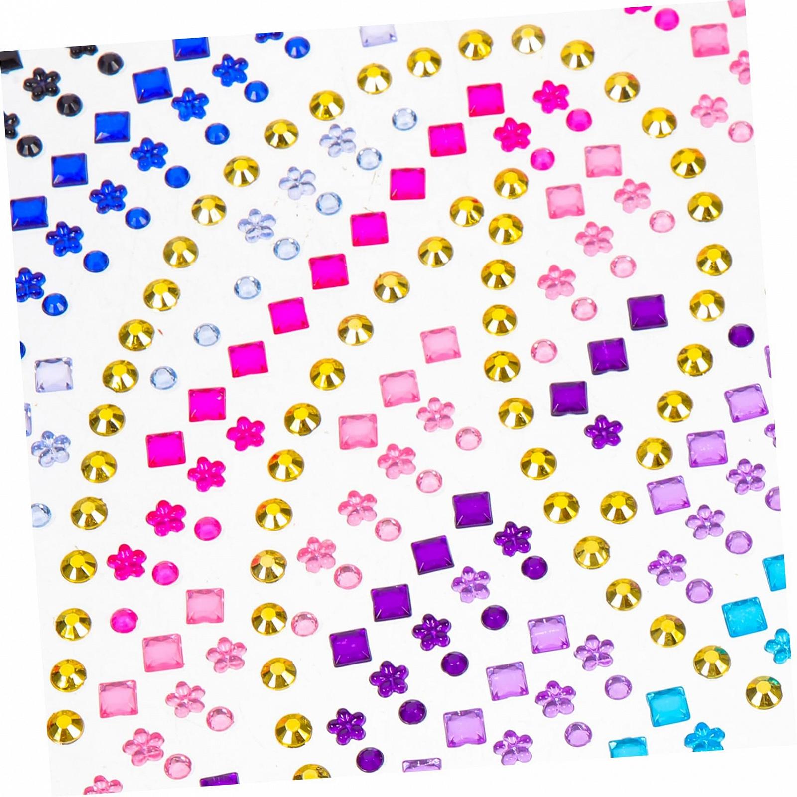 Стразы для макияжа глаз FRCOLOR 2 листа, кристальные наклейки для чехлов телефонов, самоклеящиеся акриловые украшения, детские украшения для рукоделия, фото №4