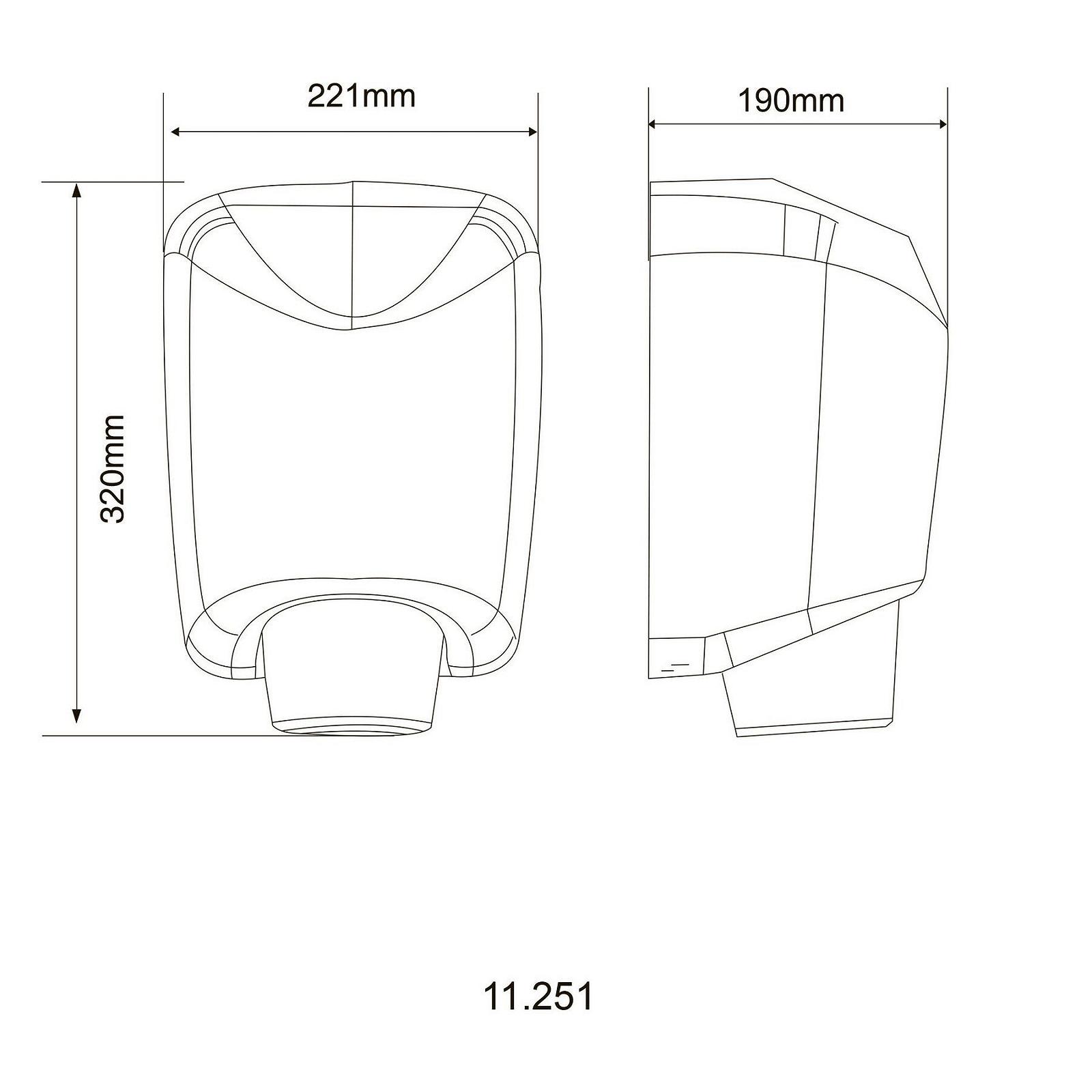 Сушарка для рук HOTEC 11.251 ABS White, фото №4