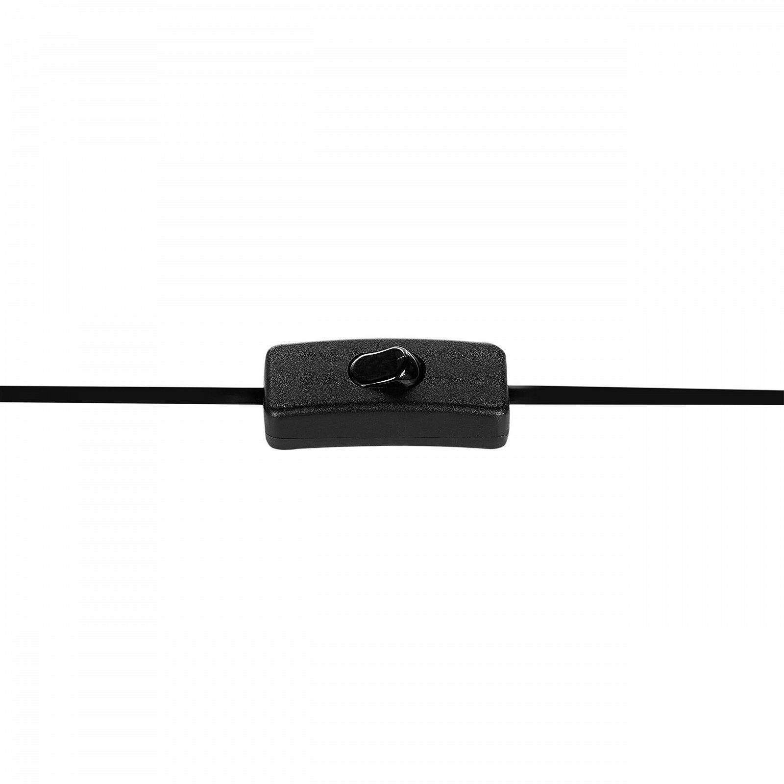 Настільна лампа Beliani Jikawo металева основа хвиляста плісирований плафон конусоподібна чорна, фото №7