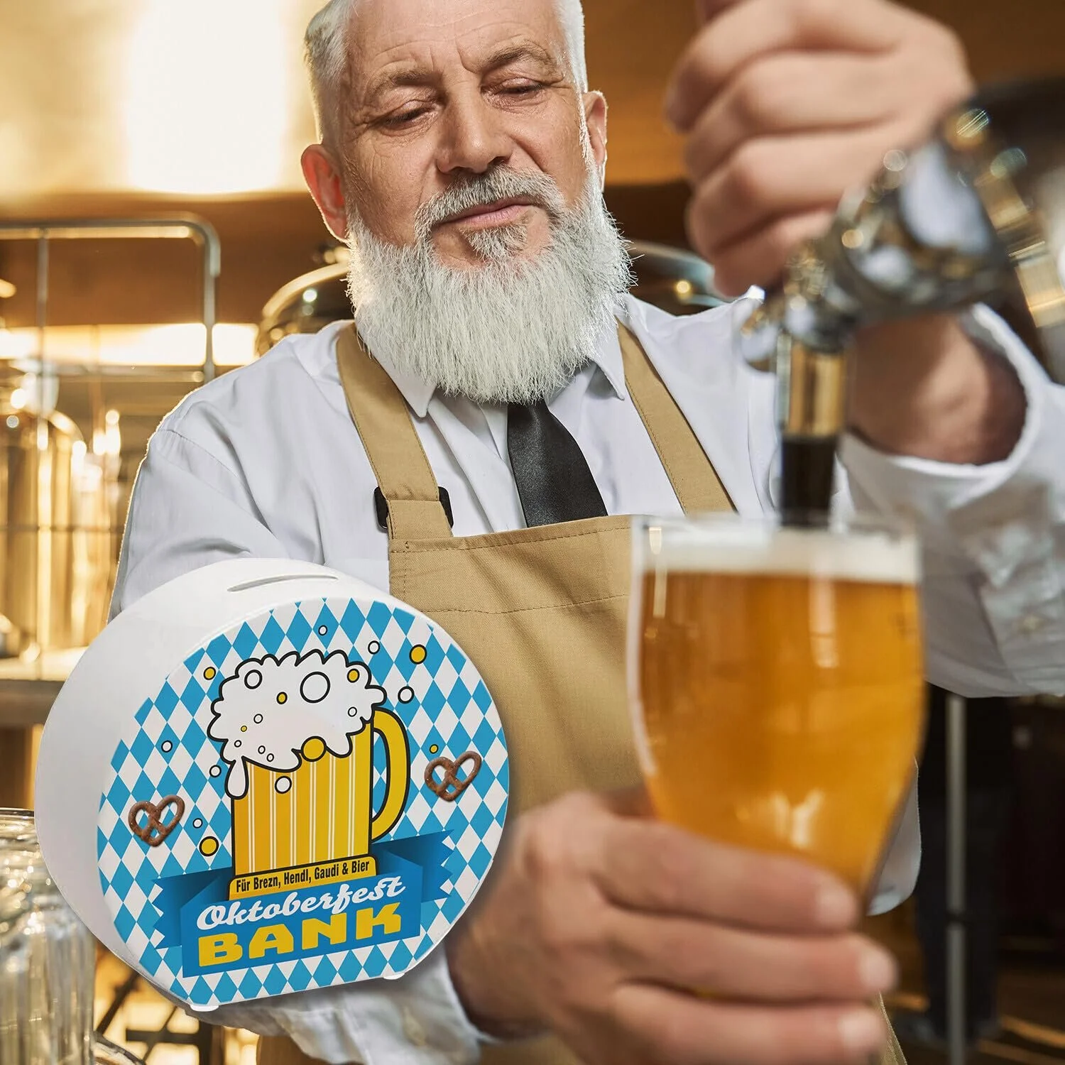 Скарбничка Oktoberfest Bank керамічна 13 см, фото №6