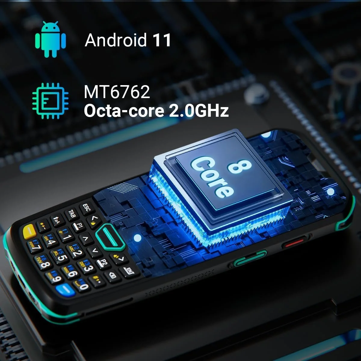 Смартфон 4" Tera P400 4/64Gb NFC 5Мп 8 ядер Android 11 Black, фото №5