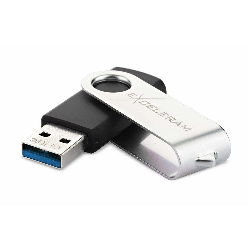 USB флеш-накопитель Exceleram 16gb P1 Series Silver/Black USB 3.1 Gen 1 EXP1U3SIB16, фото №2