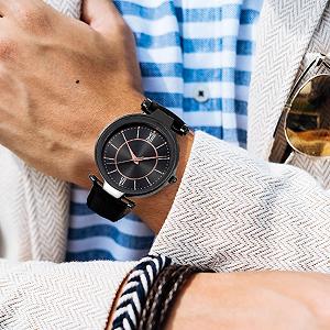 Жіночий Годинник LIFKOME Кварцовий Повсякденний Чорно-білий Ремінець synthetic.ua - Фото 1