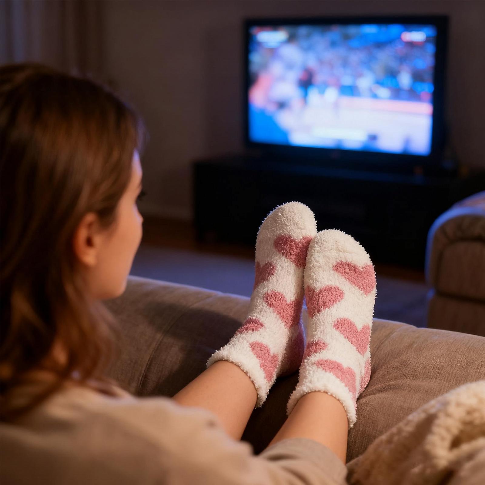 Носки Женские Cuddly 6 пар, Зимние Носки для Сна, Коралловые Пушистые Носки, Рождественские Носки Cuddly, Мягкие Носки, Рождественские Подарки для Женщин, для Дома или в качестве Подарка, фото №6