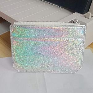 Кошелек Lurrose Holographic PU Кожаный С вышивкой для женщин Блестящая Сумочка Креативный Кошелек на молнии для банковских карт и денег (Серебряный) Фиолетовый S, Фиолетовый, Модный synthetic.ua - Фото 1