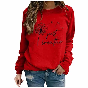 Женский пуловер NZYIHAO с принтом, свитшот, повседневный, с длинными рукавами, с круглым вырезом, больших размеров, рубашка, свободный джемпер, легкая туника, топы на подкладке, удобная длинная рубашка, женский джемпер - Фото 1