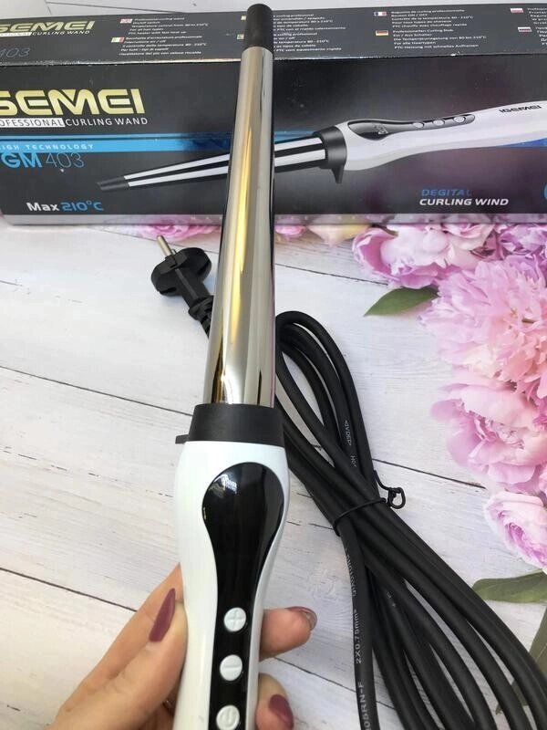 Конусная профессиональная плойка для локонов GM 403, фото №3 Конусная профессиональная плойка для локонов GM 403, фото №3