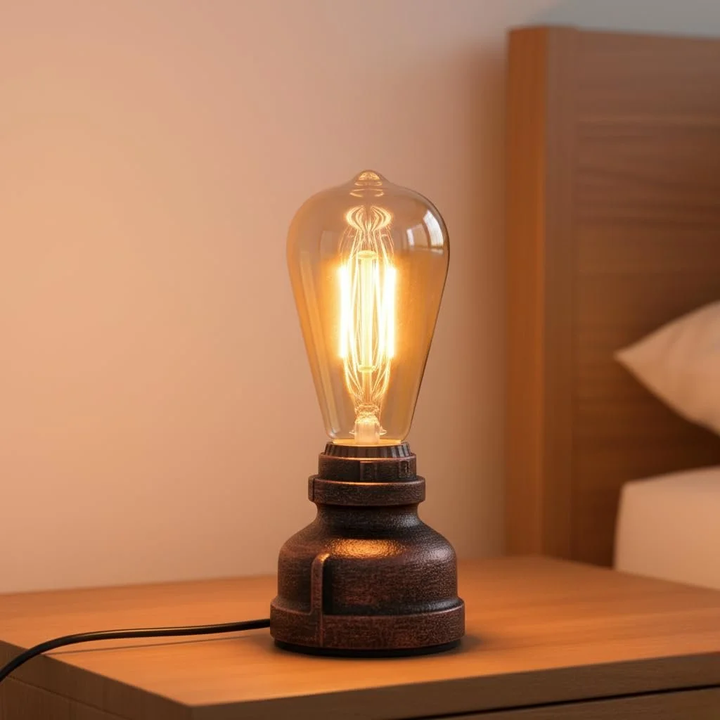 Настільна лампа DC Voltage Water Pipe Steam Punk Метал Латунь, фото №2