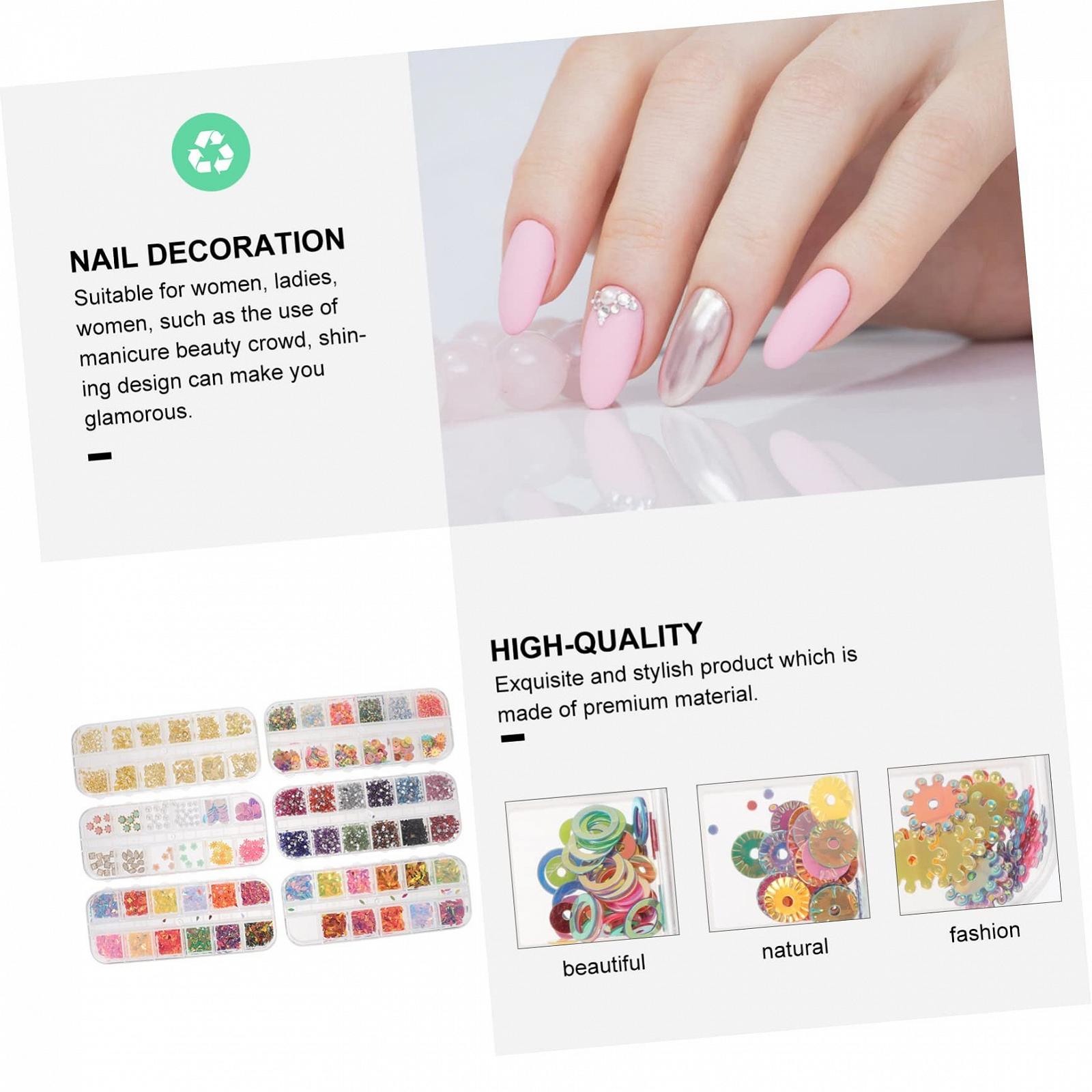 Набор для ногтей Mikinona 3D, 6 коробок, драгоценные камни, фото №6