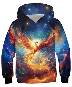 Худи Dounpum для мальчиков и девочек, пуловер, 3D принт, детская толстовка с капюшоном и карманами кенгуру - Фото 1