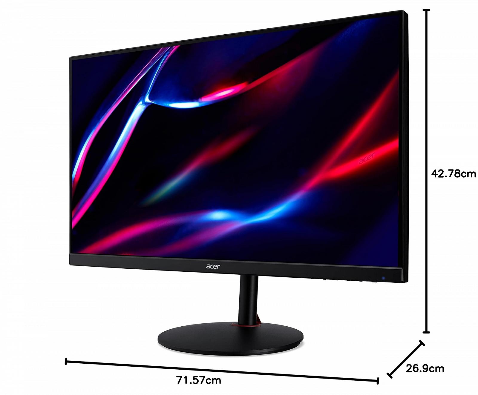Монитор Acer Nitro XV320QULV Gaming 31.5 дюйма (80 см экран) WQHD, 170Hz OC DP, 144Hz DP/HDMI, 1мс (G2G), 2xHDMI 2.0, DP 1.2, с регулировкой высоты, HDMI/DP FreeSync Premium, черный, фото №6