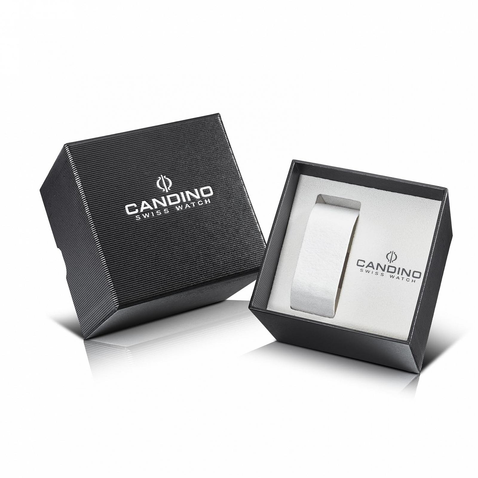 Женские Часы Candino Lady Casual C4772/1 Серебристый корпус, Белый силиконовый ремешок, бежевый ремешок, фото №2