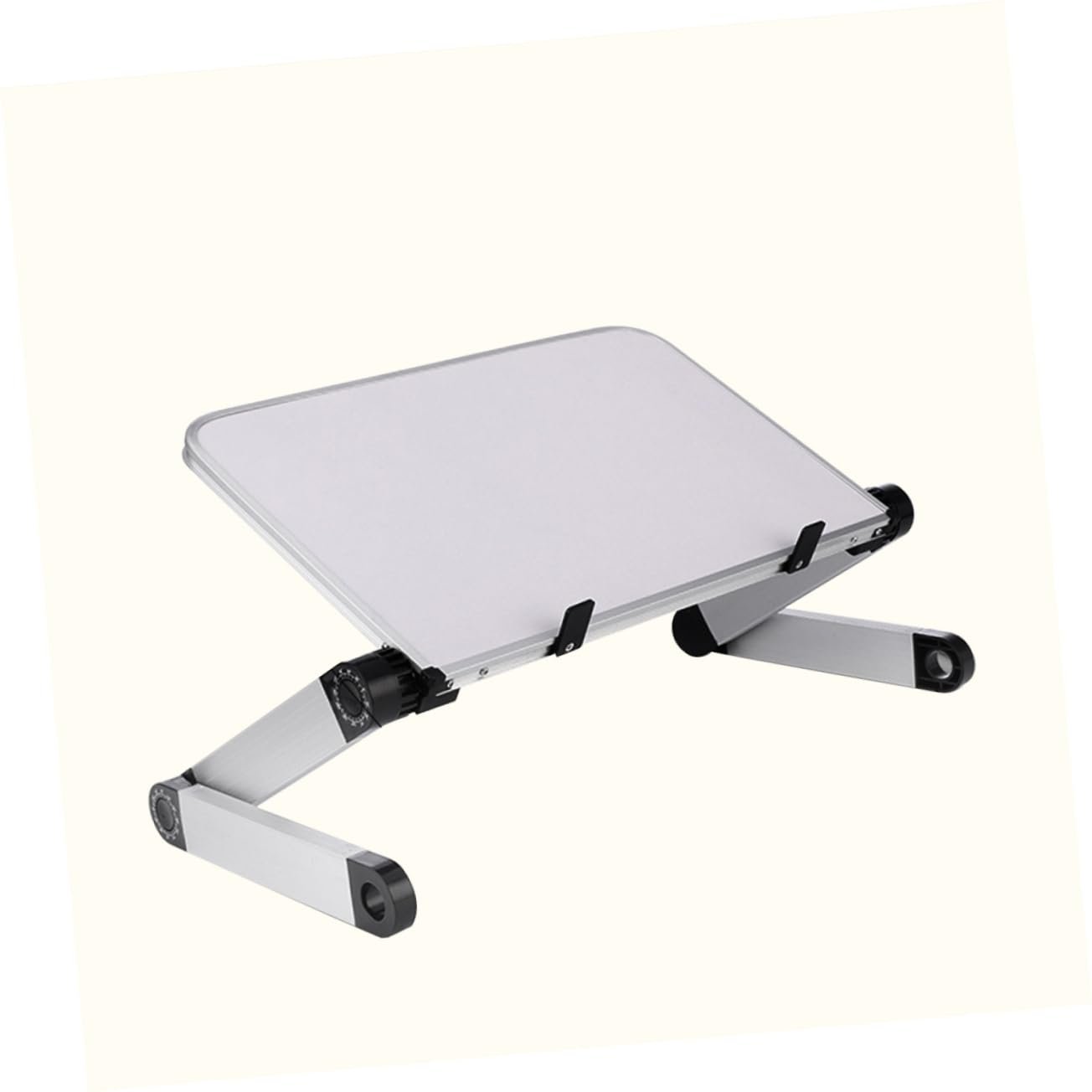 Підставка для ноутбука регульована по висоті алюмінієва, ергономічна, біла для використання ноутбука та планшета, універсальна, регульована та стабільна, фото №3