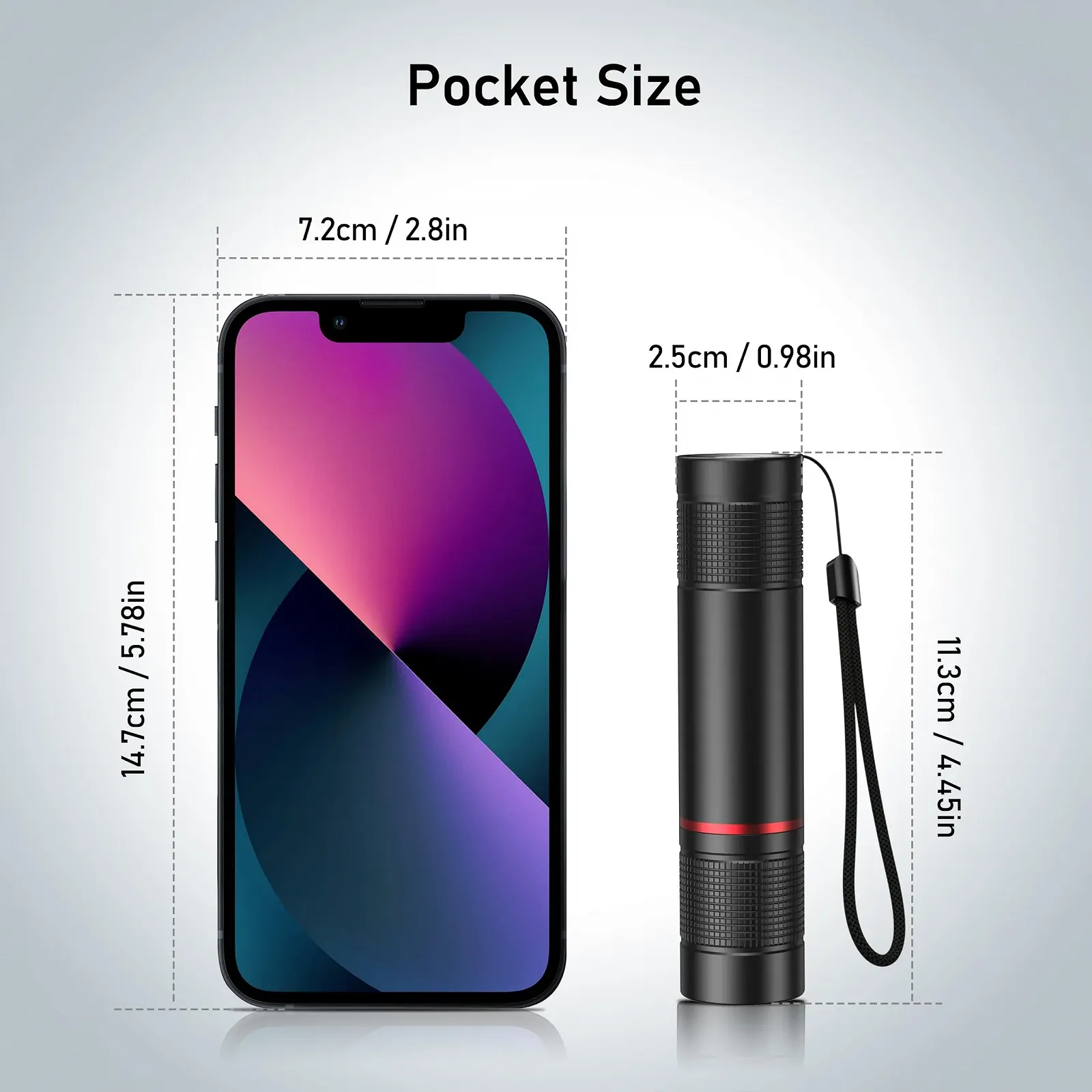 Ліхтар Blukar LED Акумуляторний Супер яскравий Zoomable 2000L Міні-ліхтар 4 режими освітлення, фото №6