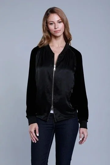 Жіноча куртка бомбер MAVI Velvet Bomber Jacket Black - S, фото №1 Жіноча куртка бомбер MAVI Velvet Bomber Jacket Black - S, фото №1