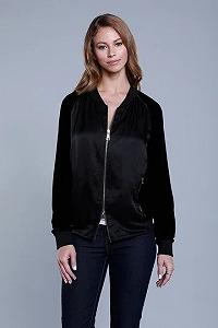 Женская куртка бомбер MAVI Velvet Bomber Jacket Black - M - Фото 1