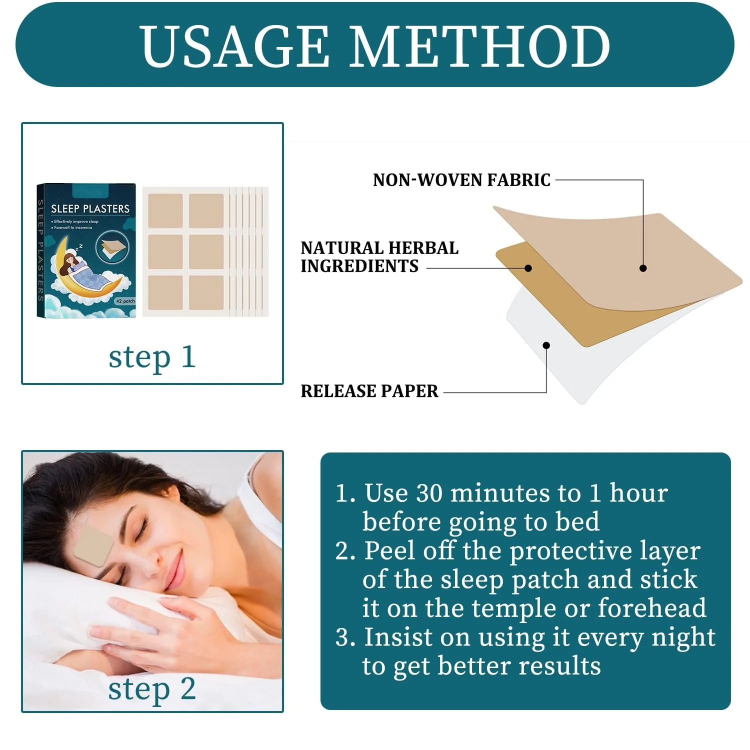 Пластирі для сну (42 шт.), фото №4