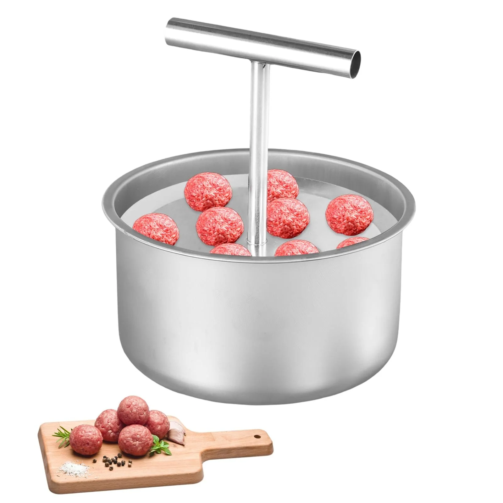 Форма для фрикаделек 12 отверстий нержавеющая сталь ручной пресс для мясных и рыбных шариков, фото №1 Форма для фрикаделек 12 отверстий нержавеющая сталь ручной пресс для мясных и рыбных шариков, фото №1