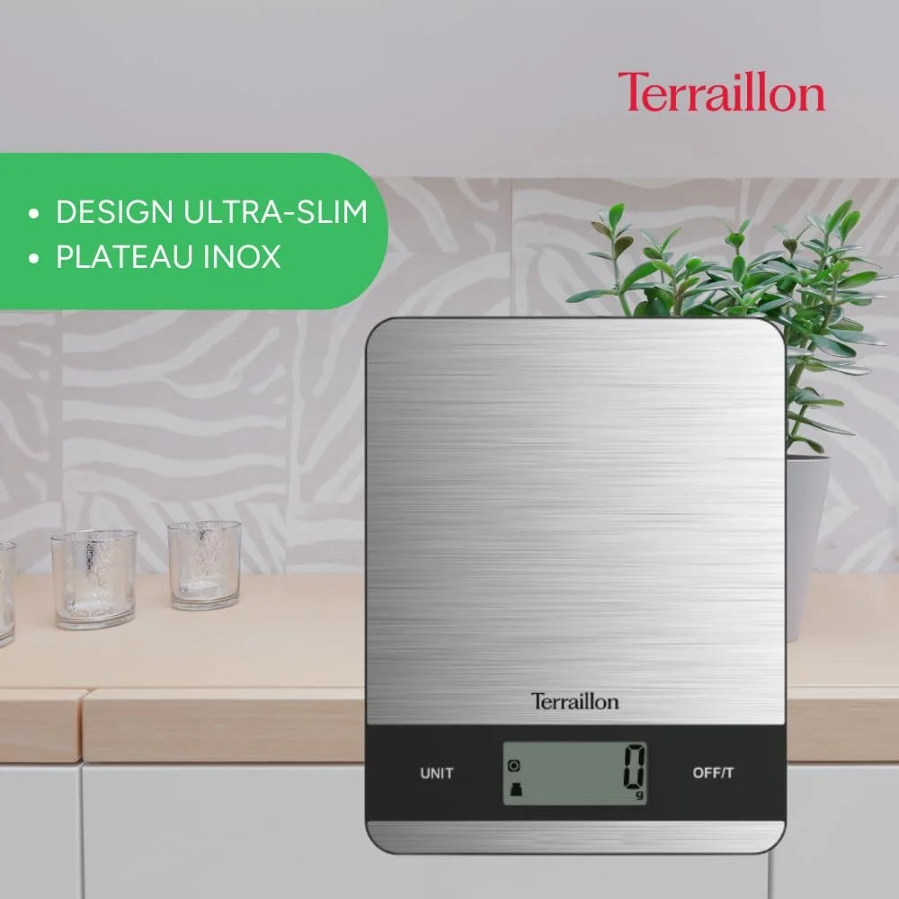 Кухонні ваги TERRAILLON SLIM STEEL Electronic 5 kg 1 g, фото №3 Кухонні ваги TERRAILLON SLIM STEEL Electronic 5 kg 1 g, фото №3