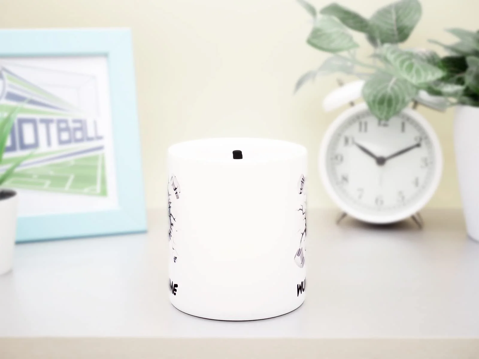 Копилка керамическая Футбольная белая 9,5 x 8,2 см, фото №3