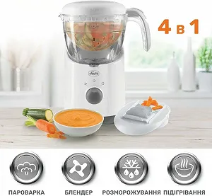 Кухонний комбайн 4-в-1 Chicco Easy Meal / 300W / 1л / Білий ціна на synthetic.ua - Фото 1 Кухонний комбайн 4-в-1 Chicco Easy Meal / 300W / 1л / Білий synthetic.ua - Фото 1